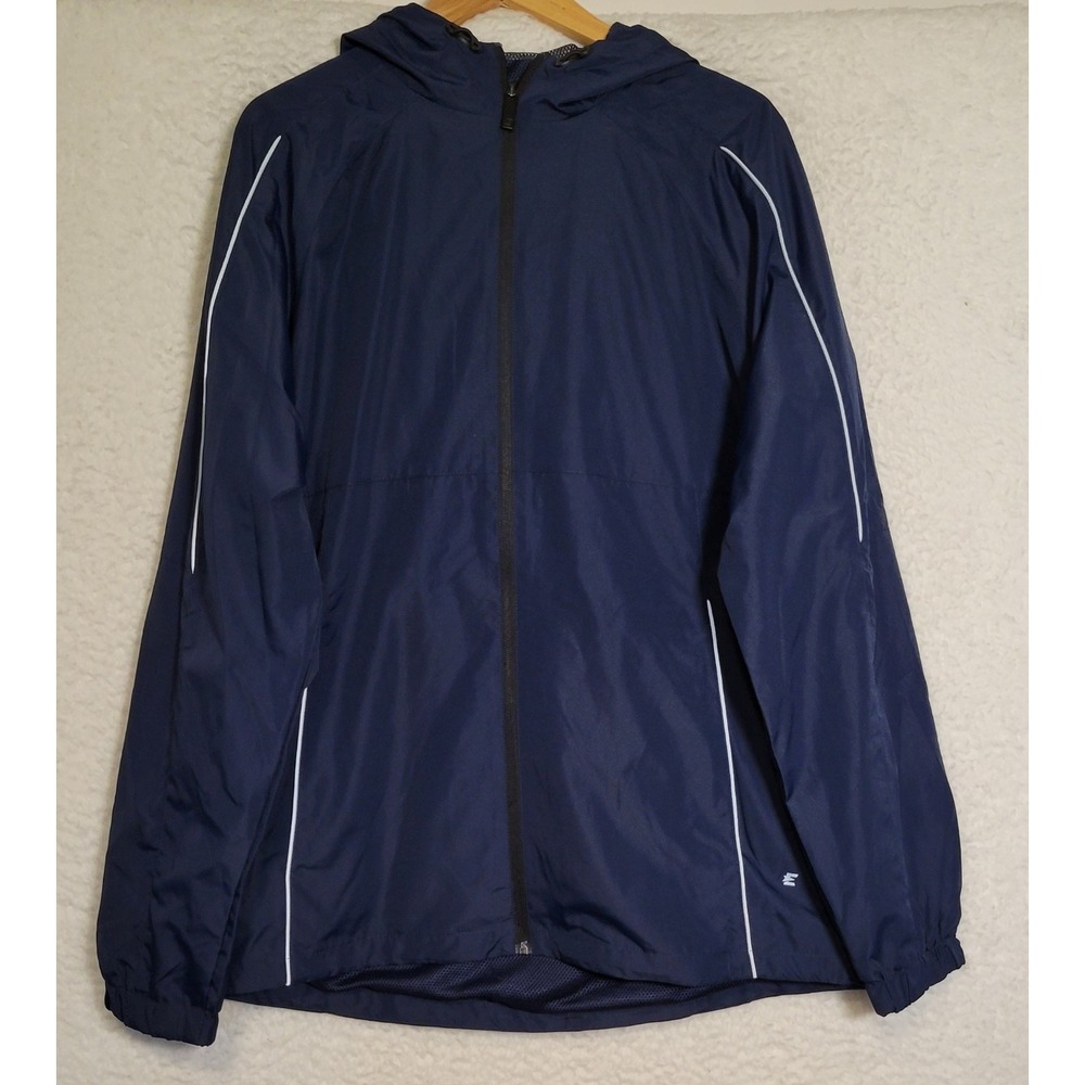 Eastbay Racer Wind Jacket Size L Navy Blue Zip Hooded NEW NWT Windbreaker 1656